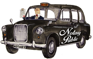 Notary visit by car